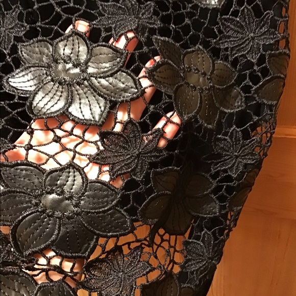 COPY - Lace and “Leather Look”, Sleeveless Tank - Picture 5 of 6